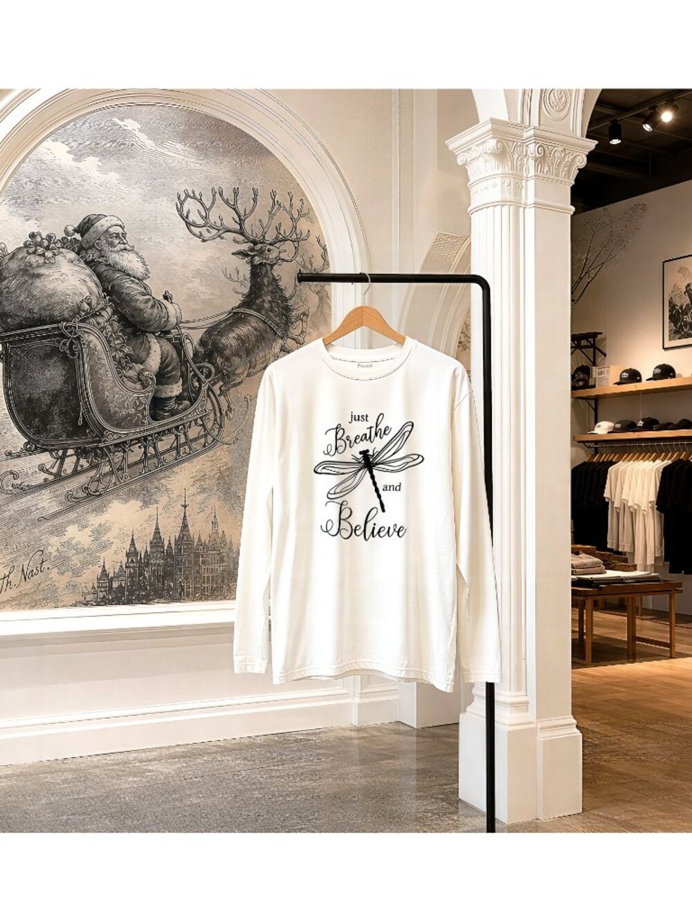 SHEIN “Just Breathe and Believe” Long Sleeve Shirts – Medium